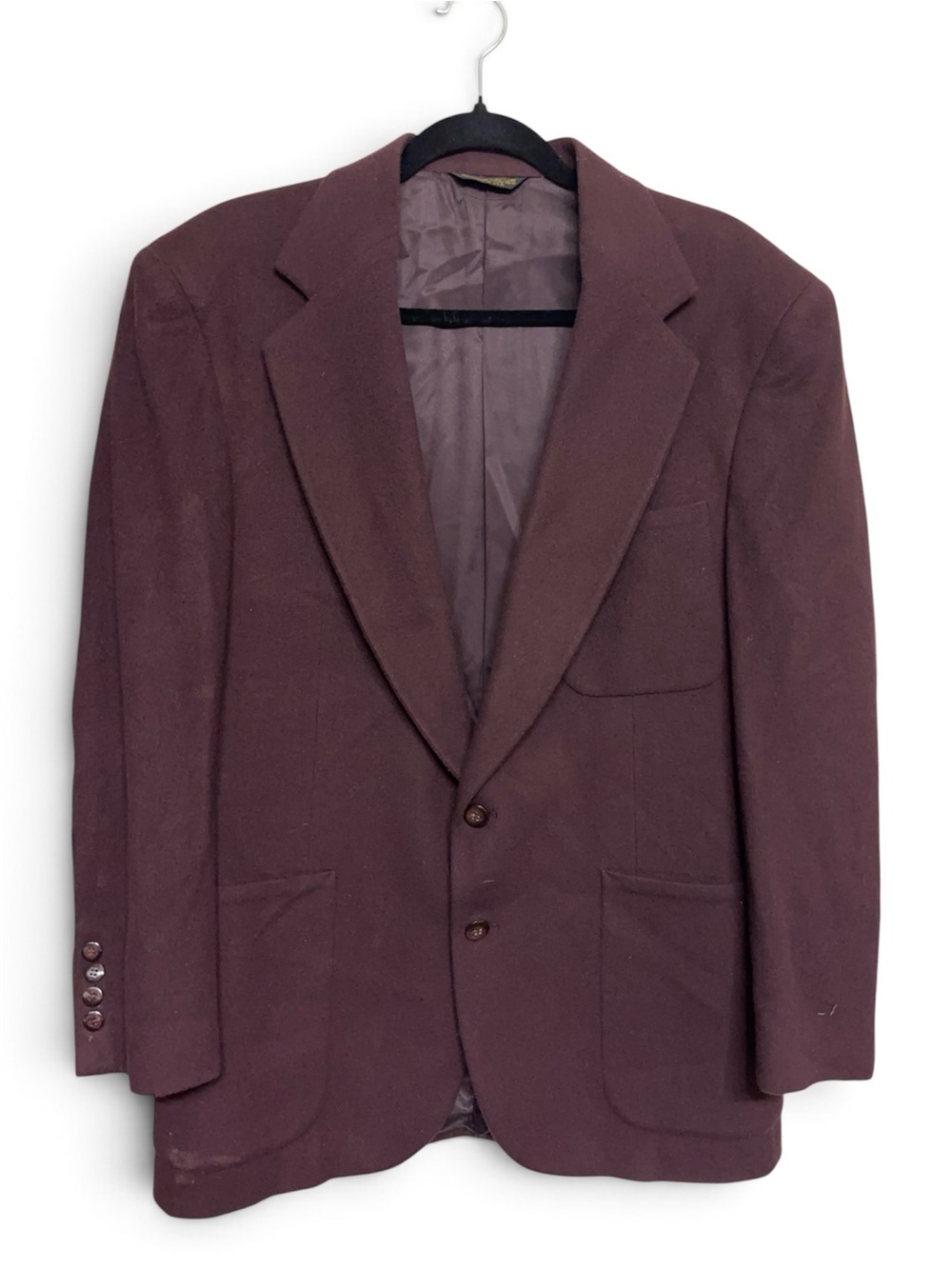 Men's Deep Burgundy Sport Coat Blazer - Classic Two-Button